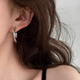 Bai Qixin earrings for women, exquisite twist earrings, earrings for women, light luxury, high-end, simple and versatile metal hoop earrings, a pair of twist earrings