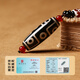 Shichuan Baishi Nine-Eyed Dzi Bead Pendant Tibetan Genuine Crystal Agate Amulet for Men and Women Pendant Necklace Couple Birthday Gift