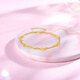 Saturday blessing yellow 18K gold bracelet women's love double-layered gold bracelet birthday gift C0712342 16+3cm