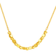 Saturday blessing 18K gold necklace women's geometric color gold necklace birthday gift C0612351 40+5cm