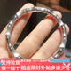 Jibaolou PT950 platinum imperial concubine bamboo bracelet for women, fashionable and simple snap platinum bracelet, glossy surface combination, sand surface, 20-21 grams glossy surface #52