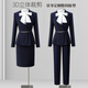 Weishipin professional wear women's suit new spring and autumn small suit temperament jewelry hotel front desk customer service work clothes suit (navy blue) suit + trousers + 403 shirt L recommended 108-117 Jin Jin equals 0.5 kg