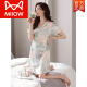 Catman (MIIOW) LUXE LUXE LUXE LUXE LUXE LUXEUR HEURNE DE TERME NOUVEAU MANGE DE NIGHTOWS à manches à manches courtes pour 2024 pour le MD9926 M de la soie d'été pour femmes (poids recommandé 85-105 Jin [Jin est égal à 0,5 kg]))