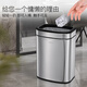 CCKO Trash Can Bathroom Toilet Living Room Bedroom Kitchen Office Stainless Steel Uncovered Large Square Trash Can 10L Square Trash Can [Sand Steel Color 9906]