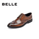 Zapatos de cuero Belle Business Zapatos formales para hombres Zapatos de boda Brock Brock Showing 89183am9 Estilo clásico marrón 41 (255 mm)