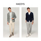 哈吉斯（HAZZYS）男装 秋冬款毛衣外套简约百搭羊毛开衫男ABYZD0BDF55 藏青色NV L （175/96A 48）
