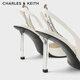 CHARLES&KEITH亮钻链条腕带尖头高跟凉鞋女CK1-60280436 Cream奶白色 37