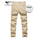 
Seven Wolf casual pants men's Tennis Antibacterial Stretch Pants Summer Business Straight Pants Commuter Men's Pants [Four Seasons] 701 (Khaki)-Mulberry Silk 37 94A
