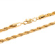 Fat Donglai same style 18k gold necklace men's GRGR shorttwistchain gold twist chain 18K gold necklace gold 4mm45cm
