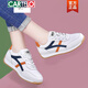 卡帝乐鳄鱼（CARTELO）小白鞋2025年新款秋冬季加绒老爹运动百搭韩版春秋单鞋休闲女鞋春 JST 11150 白绿色 37