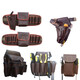 Sailoto Tool Bag Waist Bag Thickened Large Tool Bag Multifunctional Small Pocket Electrician Maintenance Decoration Shoulder Tool Bag Dark Multifunctional Bag + Belt