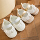 Midur printemps et automne 0-1 ans Baby princess chaussures 3-6-12 mois bébé fille xiaoxiangfeng en tissu respirant semelle chaussures pour tout-petits chaussures simples dorées (chaussure Huahua Xiaoxiangfeng) 11 longueur intérieure 10,5 cm (recommandée de 0-6 mois)