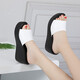 Belle Shangxi porte des pantoufles pour les femmes en été Nouveaux talons en cuir souple sandales à talons hauts légers et chaussures de plage à la mode sandales en cuir féminin noir 36