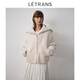 Letrans demi-douzaine de lait pâte feuillette mérinos de la marine en fourrure de fourrure féminine 2024 hiver blanc m