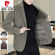 Pierre Cardin high-end wool double-sided woolen suit men's winter short woolen woolen coat men's down liner suit jacket men HYX-West 6802 Brown Coffee short wool double-sided woolen XL 135-145Jin Jin is equal to 0.5 kg