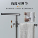 TURS German Floor Towel Rack 304 Stainless Steel No Punch Bathroom Rotary Moving Three-Pole Standing Bathtub Companion Matte White [1345MM Height]