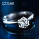 T400 Moissanite Ring Female 925 Silver Proposal Single Diamond Wedding Anniversary Valentine's Day Christmas Eve Christmas Birthday Gift for Girlfriend Wife One Carat