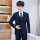 FANQI 18-year-old adolescent high school student adult dress suit boy suit suit suit men's professional formal college two-button 1578 black suit + shirt + trousers + tie + hanger 185/2XL 160-170Jin Jin equals 0.5 kg