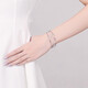 Saturday Fortune (ZLF) Platinum Bracelet Women's Platinum PT950 Three Lives and Three Worlds Stackable Thin Bracelet Bracelet Single Sha Mian 60mm - 6.58g