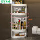 Kitchen rack rotating spice rack kitchen rack spices condiments storage corner counter top wall mounted stove rotating storage rack artifact Yingchen thickened material [one layer] rotatable wall hanging desktop dual use