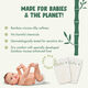 Eco by Naty Bamboo Fiber Baby Diaper Silk Soft Plant Base Size 3 156 Pieces