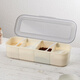 Zhenxiqi seasoning box multi-grid with 4 spoons seasoning jar seasoning box with lid plastic seasoning storage box seasoning box milk white 4 compartments + 4 spoons 2L