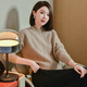 Mushi Cardigan Frauen halb Rollkragenpullover 100% reiner Wollpullover Frauen mit Dicke gestrickte Basishemd SS653M Blau Samtfarbe m
