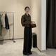 
GARNUO Maillard Brown Small Leather Jacket Women's 2025 Spring and Autumn New Small Pu Motorcycle Suit Retro Short Jacket Brown M[101-110Jin[Jin equals 0.5 kg]]