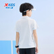 
XTEP (XTEP) children's clothing for boys and girls soft and comfortable lapel short-sleeved POLO shirt pearl white 150