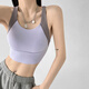 Langsha High-Intensity Sports Bra Women's Shockproof Running All-in-One Fitness Bra Anti-Sagging Beautiful Back Shaping Yoga Vest Purple L Recommendation 110-125Jin Jin equals 0.5kg
