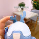 [Mit einem Gurtgriff] Sensen Cat Suns Baby Anti-Choking mit Strohbecher Kinder durch die Milch einweichen und Milch trinken. Haushaltsfruchtwasserbecher mit Griff für Kinder Anti-Fall-Trinkwasserbecher Baby Blue Strohbecher 370 ml + Riemen + Griff + vier Stücke Geschenk