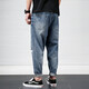 Zehn Kran zerrissene Jeans Männer losen Frühlings- und Sommer-Kumpel-Hosen-Männer abgerissene Bettlerhosen HARUN COW PANS Blue 30 (115-125jin [Jin gleich 0,5 kg]))