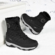 
Deer and Shishu Da Ge Snow Boots for men and women plus velvet thickened warm and waterproof Harbin Northeast Outdoor Cold-proof minus 40 degrees cotton shoes 3883 Black (added velvet style) 37 (235mm)