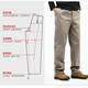 Jeep Spirit Jeep Casual Hosen Männer lose gerade Baumwollhosen Frühling und Sommer Neu einfach und vielseitig große Hose NHHS-9901 Dunkelgrau + hellgrau plus Samt plus Samt XL (160-180jin [Jin gleich 0,5 kg])
