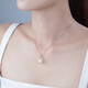 Tahitian Freshwater Pearl Pendant 11-12mm 925 Silver Universal Buckle Necklace Edison Pearl for Wife and Mom