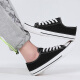 Italienisch Captain Casual Schuhe für Männer und Frauen klassische Star Leinwand Schuhe Low Top atmabable Sportplattenschuhe A21203 Schwarzer Männermodell 43