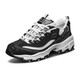 Skechers 10th Anniversary Diamond Demorative Edition Panda Shoes Depored Sports and Casual обуви высокопроизводительные дышащие туфли Daddy Women 12241/BKW Diamond Model-Black/White 38