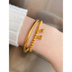 Mu silk sand gold bracelet simulates the joy of two generations bracelet gold ancient method inheritance does not fade women's 925 wedding jewelry two generations of joy bracelet.&