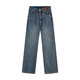 Markyinxiang jean chaud épaissi pour les femmes en automne et hiver design en cuir marque haute taille droite plus plancher de velours