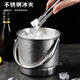 DASHINGLASS thickened portable ice bucket ice cube bucket stainless steel bar service ice bucket foreign wine bucket KTV ice storage bucket ice bucket + ice clip