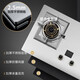 YANTT German gas stove 780 large panel household hot stove gas stove natural gas stove gas stove double stove embedded large opening size stainless steel stove intelligent timing stove 2.5mm thickened stainless steel left hot stove timing square frame 983 natural gas