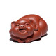Fuyaji Tea Pet Ornaments Purely Handmade Lucky Pig Purple Clay Tea Toy Can Raise Tea Set Accessories Clear Cement Model