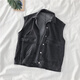 
RONGXITU sleeveless vest workwear denim vest girlfriend girl punk student punk loose style internet celebrity horse clip jacket trend 0703 9901# blue [collect priority shipment] S recommended 80-100Jin [Jin equals 0.5 kg]