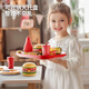 Xidici XI DI QI TOYS Children's Toys Playing House Kitchen Girls Simulated Burger French Fries Model Chewy Le Boys and Girls Birthday Gifts Hamburger 41-piece Set of Two-person Meal [Toys Low Price] Xidici