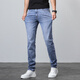 
Spring and summer extended men's pants 115 tall elastic slim-fitting jeans 190 boys' long legs are super long 9901 blue extended version [110-115cm] 32