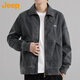 Jeep (JEEP) Jacket Men's Autumn and Winter Jacket Men's Casual Loose Workwear Lapel Clothes Men's Black XL