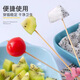 Chuge high-quality disposable fruit forks, high-quality disposable fruit picks, Bobo chicken bamboo sticks, children's fruit plate bamboo sticks 15cm, red double beads series, two partitions, 12cm, 100 pieces/pack