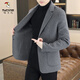Woodpecker (TUCANO) 2025 woolen coat men's suit autumn and winter new suit short woolen coat business casual trend dark gray XL recommended 130-150Jin Jin equals 0.5 kg