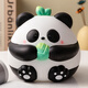 Qi Le's birthday gift panda piggy bank for women, children's large capacity, depositable and removable, new style for boys, only in and out of the piggy bank, panda rice balls (large size)