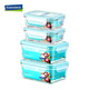 Glasslock de vidrio templado coreano Caja de frescura de mantenimiento de microondas Almacenamiento de la lonchera del refrigerador Conjunto de múltiples piezas 400ml + 695ml + 1100ml